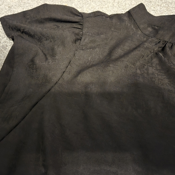 Nine West black mock neck jacquard top size 1X - Picture 3 of 10